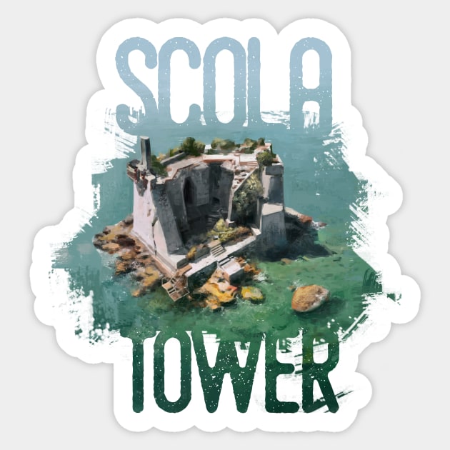 Scola tower Sticker by Vlad Gheneli